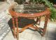Vintage Carved Rosewood ? Cherry? Black Marble Top Federal Accent Side Table Unknown photo 5