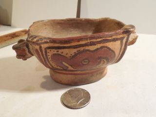 Costa Rica Nicoya Bowl Pre - Columbian Pottery Ancient Artifact Archaic Mayan Nr photo