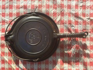 Antique Cast Iron Wagner Ware Sydney - O - 8 Waffle Iron photo