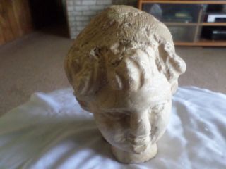 Vintage Authentic Stone Head Turkish Artifact Found In Samsun,  Turkey photo