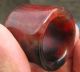 Old Antique Chinese Red Jade Hand Carved Thumb Ring Size13.  5 Rings photo 3