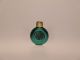 Bohemian Czech Vintage Jeweled Green Glass Cameo Perfume Bottle Perfume Bottles photo 3