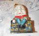 Vintage Estate Cast Iron Humpty Dumpty Bank Or Doorstop - Details & Colors Metalware photo 1