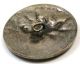 Antique Stamped Brass Button Don Quixote Tilting At Windmills Design Buttons photo 1