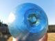 Japanese Glass Float W/ Cobalt Swirls & Bubbles Fishing Nets & Floats photo 6