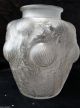 Antique Thistle Domremy Vase Rene Lalique R.  Art Deco Period Satinated Art Glass Art Deco photo 1