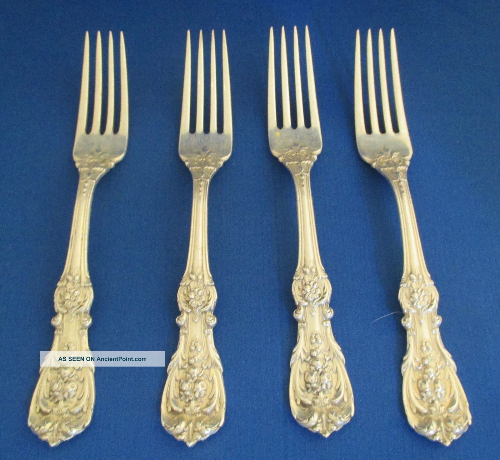 4 Reed & Barton Sterling Francis I Dinner Forks Flatware & Silverware photo