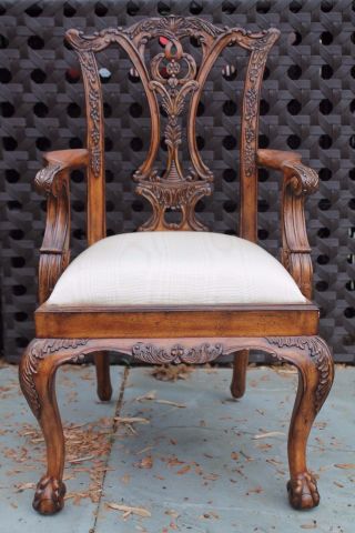 Maitland Smith Miniature Childs Chair - Carved Chippendale Doll Chair photo