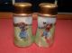 Vintage Kids Playing Salt/pepper Shakers Hand Painted Signed Favorite Bavaria Salt & Pepper Shakers photo 3