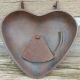 Antique Embossed Cast Iron Heart Shaped Stove / Furnace Door Vintage Industrial Primitives photo 2