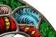 Delightful Stained Glass Window Hanging Renaissance Woman Hand Painted 1880 - 1920 1900-1940 photo 4