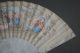 Rare Antique French Carved Sticks Hand Painted Scene Silk Fan Circa 1800 Other Antique Decorative Arts photo 4