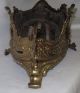 C.  19th C.  Huge Art Nouveau Footed & Double - Handled French Gilt Bronze Jardiniere Metalware photo 5