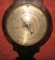 Antique Mahogany Banjo Mercury Wheel Barometer J.  Spelzini London C.  1840 Barometers photo 1