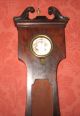 Antique Mahogany Banjo Mercury Wheel Barometer J.  Spelzini London C.  1840 Barometers photo 3