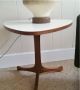 Vintage Mid Century Modern White Wood Laminate Side Table End Nightstand Post-1950 photo 1
