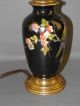 Antique French Fine Porcelain Painted Floral Figural Bird Boudoir Table Lamp Lamps photo 2