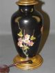 Antique French Fine Porcelain Painted Floral Figural Bird Boudoir Table Lamp Lamps photo 3