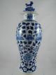 Chinese Blue & White Dragon Vase With Kangxi Mark Vases photo 1