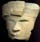 Pre - Columbian Aztec Mazapan Clay Figure Head,  Ca; 700 - 1200 Ad The Americas photo 2