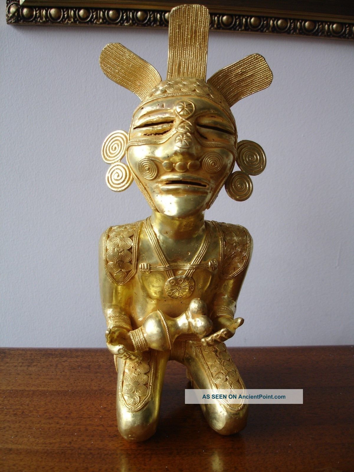 Pre - Columbian Gold,  Silver And Copper Indigenous Male From Sinu Culture The Americas photo