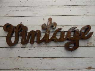 Industrial Metal Vintage Sign Rustic Decor Store Marquee Primitive Picker Chic photo