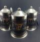 Sheffield England Silver Plate Coffee Tea Sugar Canisters Cobalt Blue & Spoons Tea/Coffee Pots & Sets photo 2