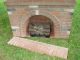 Vtg 70 ' S Fiberglass Faux Brick Fireplace W/ Electric Logs & Heater 54 