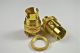 2 Brass Small Bayonet B15 Fitting Bulb Holder Lamp Holder C/w Shade Ring 10mm L5 Chandeliers, Fixtures, Sconces photo 2