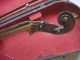 Antique Strad Copy Violin Made In Germany W/ Wooden Coffin Case Needs Little Tlc String photo 4