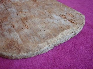 Early Antique Wooden Cutting Dough Bread Board Plate Hand Carved Primitive 17 