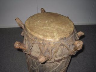 Ghana: Rare And Old African Tribal Kumasi Drum. photo