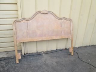 55455 White Wash Romantic Shabby Full / Queen Size Headboard Bed photo