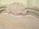 55455 White Wash Romantic Shabby Full / Queen Size Headboard Bed Post-1950 photo 7