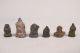 554 Antique Japanese 11 Assorted Lucky God Figurines Okimono Folk Art Mingei Other Japanese Antiques photo 4