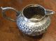Antique19th C Indain Cutch Solid Silver Repousse Teapot,  Cup & Creamer C1880 N/r India photo 10