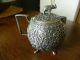 Antique19th C Indain Cutch Solid Silver Repousse Teapot,  Cup & Creamer C1880 N/r India photo 4