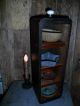 Primitive Early Look Cupboard - 4 Cubbies,  Pantry Cake Tins,  Old Box / Drawer Primitives photo 1