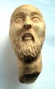 Circa.  200 - 300 A.  D Large British Found Marble Statue Section - Head Of Male Roman photo 1
