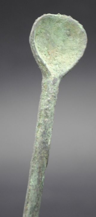 Ancient Roman Bronze Medical Scoop/spoon 1st - 3rd Century Ad. photo
