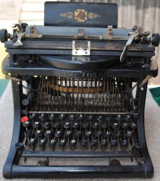 Rare Vintage Antique Fox 4 Understroke Typewriter 110 Years Old photo