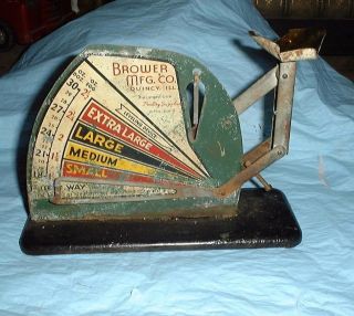 Vintage Jiffy Way Egg Grading Scale By Brower Mfg.  Co.  Quincy Ill.  U.  S.  A. photo