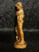 W.  U.  M.  Heinzeller Holzschnitzerel Carving Of Boy With Dog 6 1/2 Inches Tall Carved Figures photo 3