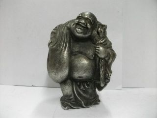 God Of Metal Hotei.  One Of Japanese Seven Lucky Gods.  A Japanese Antique. photo