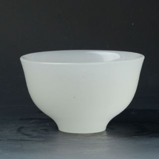Hand - Carved Natural White Jade Bowl photo