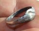 Roman Silver Wedding Ring,  Clasp Hands Circa 200 Ad Roman photo 3