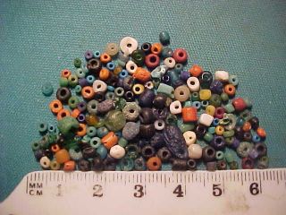 Over 100 Small Roman Beads Circa 100 - 400 Ad. photo