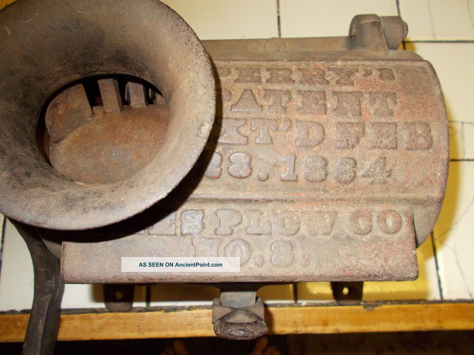 Vintage 1864 Perry ' S Patent Ames Plow Co.  Meat Grinder No.  8.  Hard To Find Meat Grinders photo