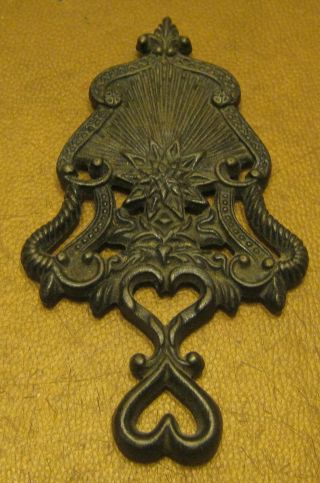 Antique Wilton Cast Iron Trivet Pattern No Rust photo