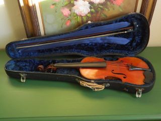 Great Old Stradivarius Violin Copy/ German?/ Ex Patina/ Appears Original/ Euc photo
